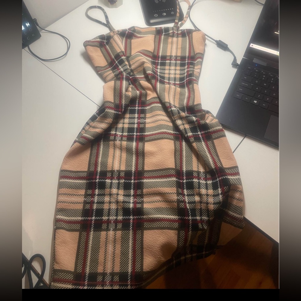 Pink Plaid Dress From Shein - Size Small